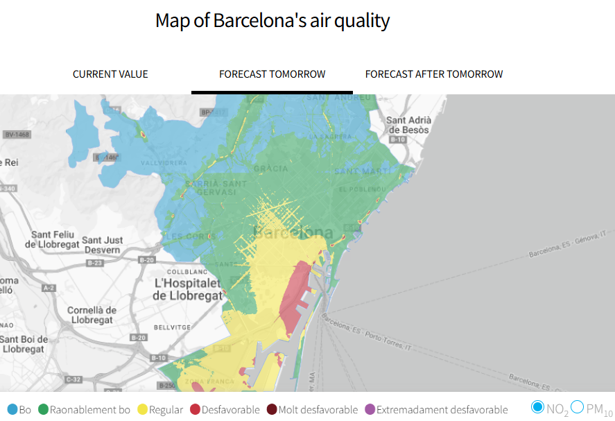 Barcelona forecast map image