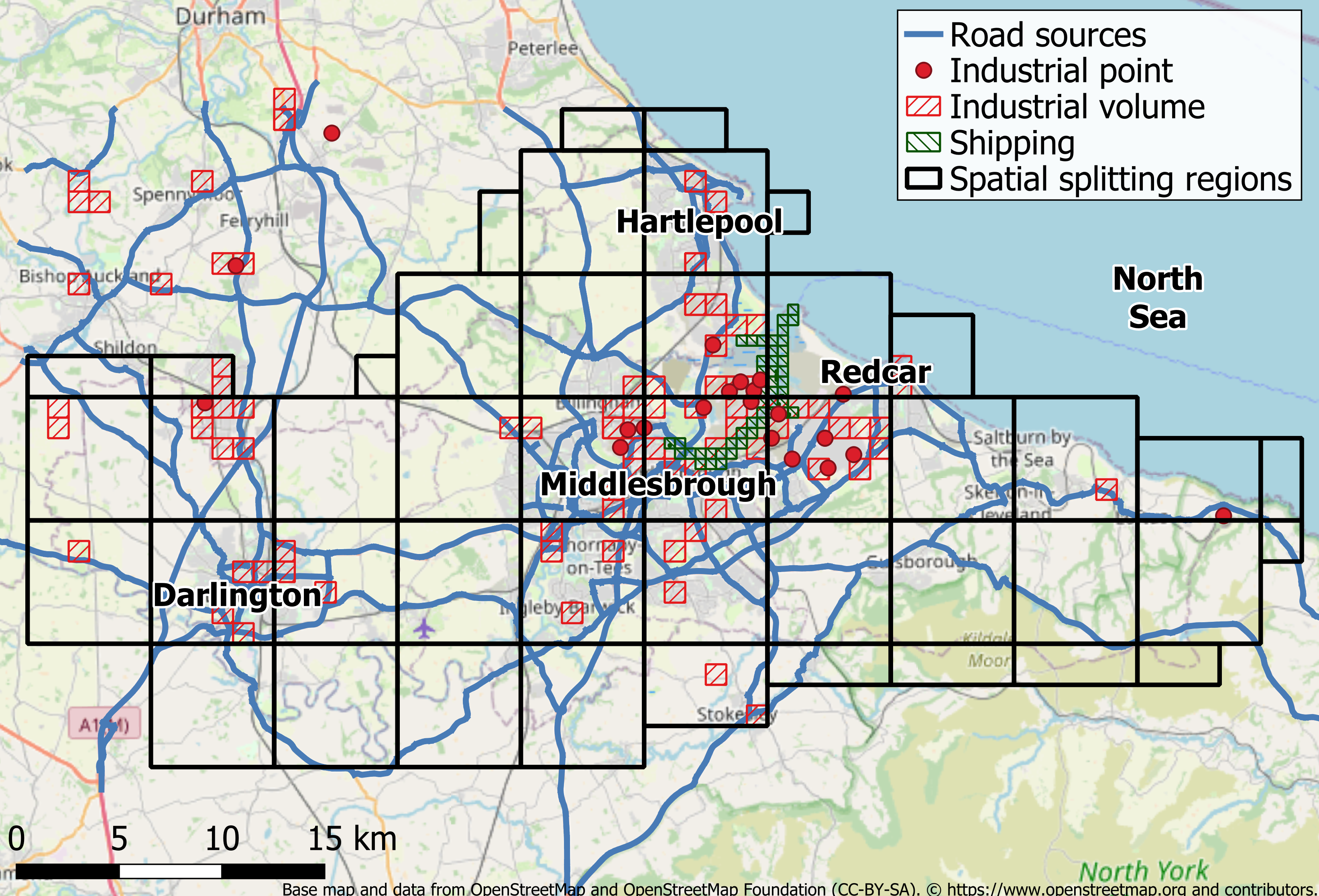 Tees Valley pollution sources image