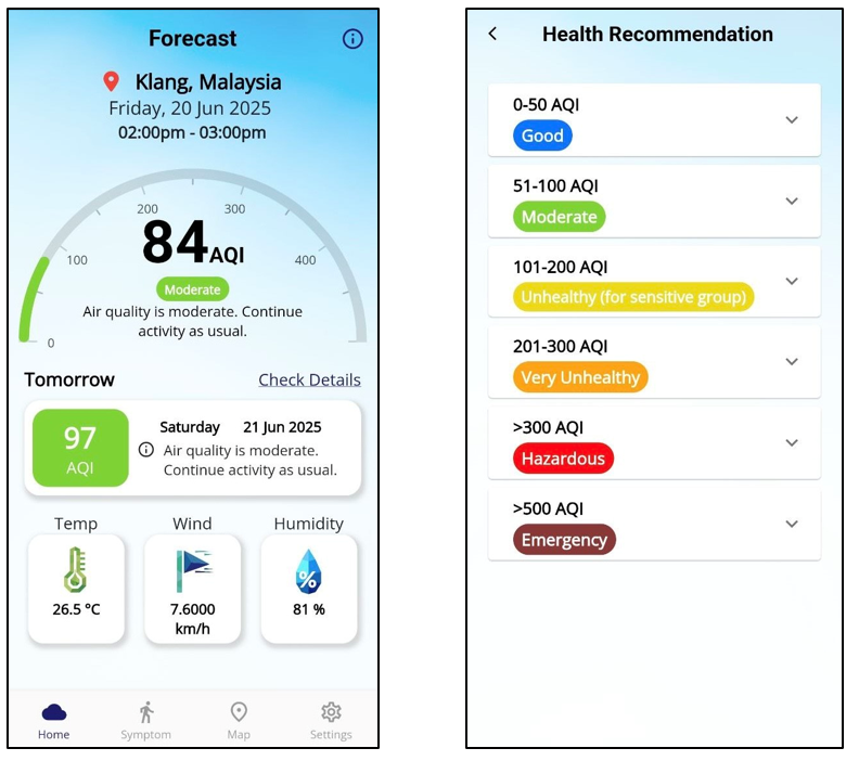 Universiti Malaya Klang air quality app image