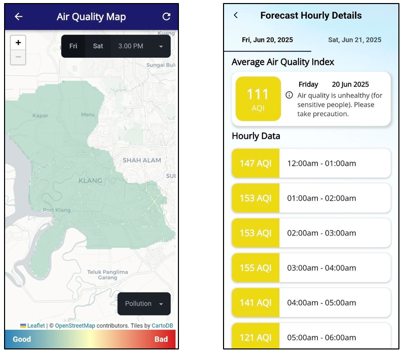 Universiti Malaya Klang air quality app image